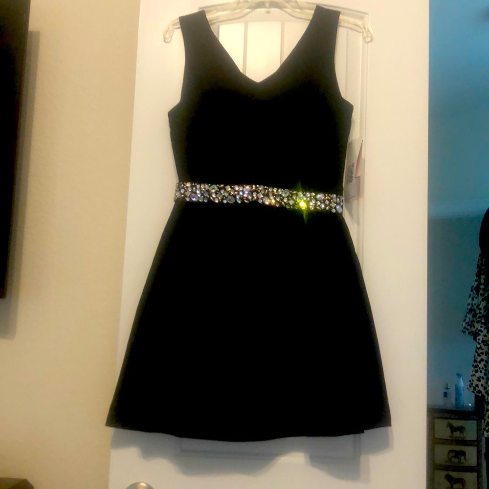 Black mini dress